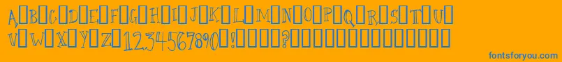 CamelWalk Font – Blue Fonts on Orange Background