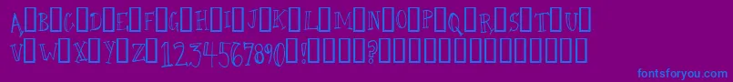 Шрифт CamelWalk – синие шрифты на фиолетовом фоне
