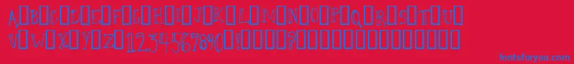 CamelWalk Font – Blue Fonts on Red Background