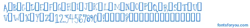 CamelWalk Font – Blue Fonts on White Background