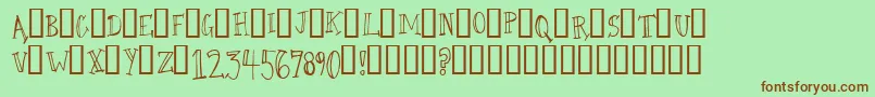 CamelWalk Font – Brown Fonts on Green Background