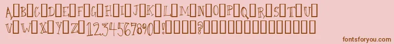 CamelWalk Font – Brown Fonts on Pink Background