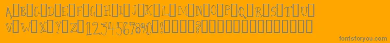 CamelWalk Font – Gray Fonts on Orange Background