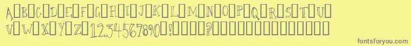 CamelWalk Font – Gray Fonts on Yellow Background