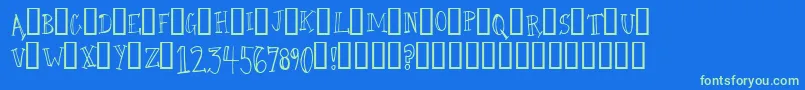 CamelWalk Font – Green Fonts on Blue Background