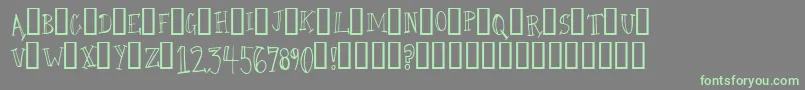 CamelWalk Font – Green Fonts on Gray Background