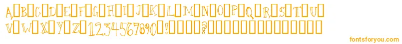 CamelWalk Font – Orange Fonts on White Background