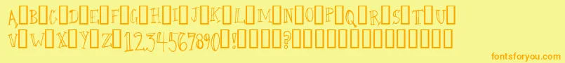 CamelWalk Font – Orange Fonts on Yellow Background