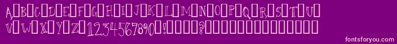 CamelWalk Font – Pink Fonts on Purple Background