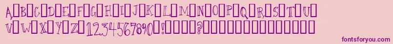 CamelWalk Font – Purple Fonts on Pink Background