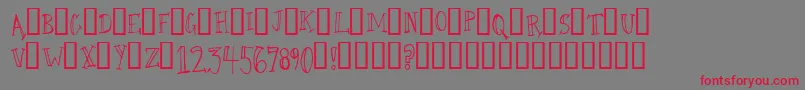 CamelWalk Font – Red Fonts on Gray Background