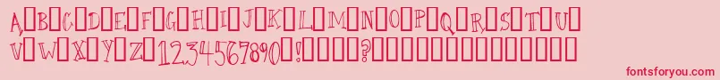 CamelWalk Font – Red Fonts on Pink Background