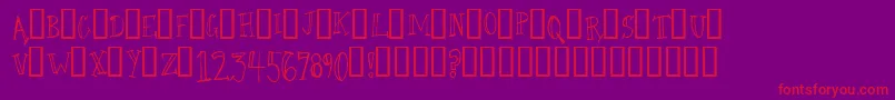 フォントCamelWalk – 紫の背景に赤い文字