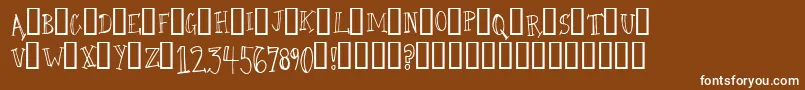CamelWalk Font – White Fonts on Brown Background