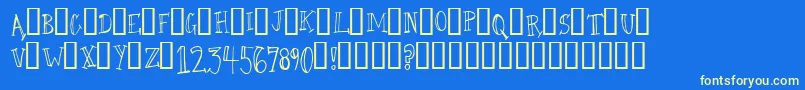 CamelWalk Font – Yellow Fonts on Blue Background