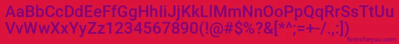 䝡摺潯砠䉯汤 Font – Purple Fonts on Red Background