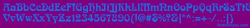 Skazk2 Font – Blue Fonts on Purple Background