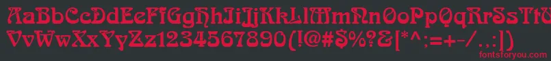 Skazk2 Font – Red Fonts on Black Background