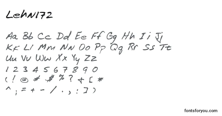 Schriftart Lehn172 – Alphabet, Zahlen, spezielle Symbole