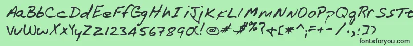 Lehn172 Font – Black Fonts on Green Background
