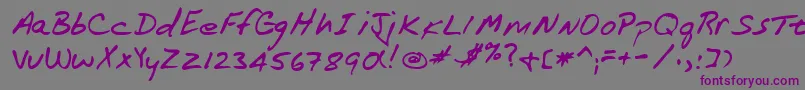 Lehn172 Font – Purple Fonts on Gray Background