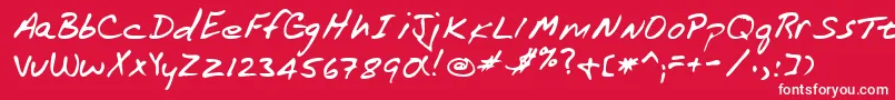 Lehn172 Font – White Fonts on Red Background