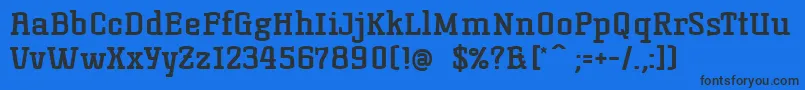 KorneuburgslabboldBold Font – Black Fonts on Blue Background
