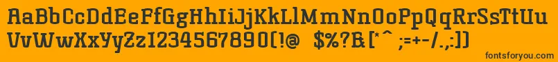 KorneuburgslabboldBold Font – Black Fonts on Orange Background