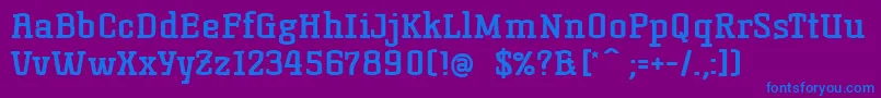 KorneuburgslabboldBold Font – Blue Fonts on Purple Background