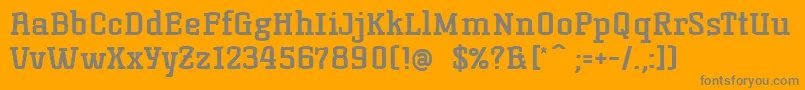 KorneuburgslabboldBold Font – Gray Fonts on Orange Background