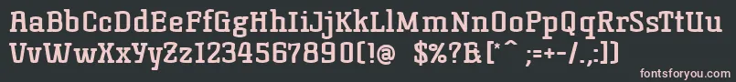 KorneuburgslabboldBold Font – Pink Fonts on Black Background