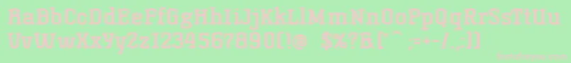 KorneuburgslabboldBold Font – Pink Fonts on Green Background