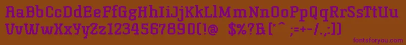 KorneuburgslabboldBold Font – Purple Fonts on Brown Background