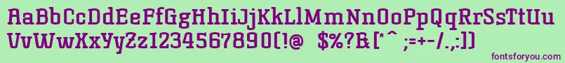 KorneuburgslabboldBold Font – Purple Fonts on Green Background