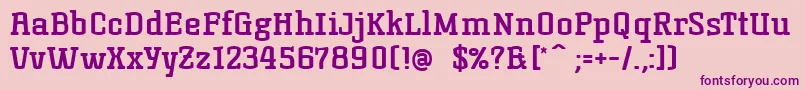 KorneuburgslabboldBold Font – Purple Fonts on Pink Background