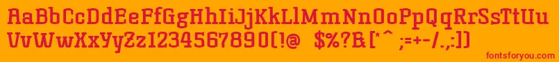 KorneuburgslabboldBold Font – Red Fonts on Orange Background