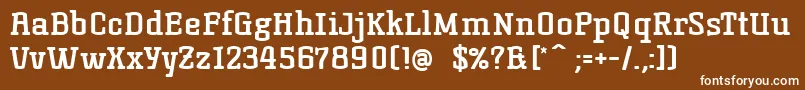 KorneuburgslabboldBold Font – White Fonts on Brown Background