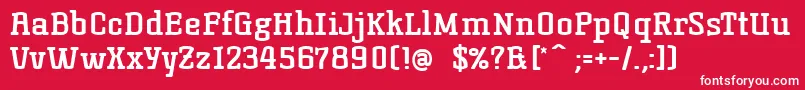 フォントKorneuburgslabboldBold – 赤い背景に白い文字