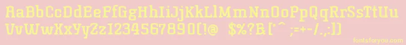 KorneuburgslabboldBold Font – Yellow Fonts on Pink Background