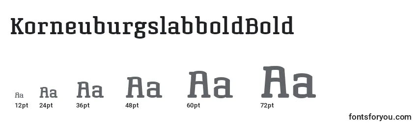KorneuburgslabboldBold Font Sizes
