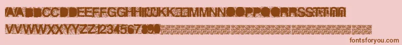 Heckagrunge Font – Brown Fonts on Pink Background