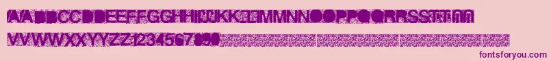 Heckagrunge Font – Purple Fonts on Pink Background