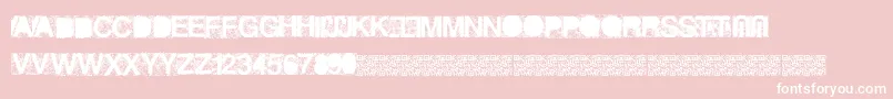 Heckagrunge-Schriftart – Weiße Schriften auf rosa Hintergrund