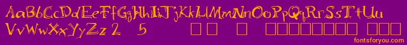 Blmngtn Font – Orange Fonts on Purple Background