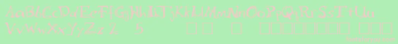 Blmngtn Font – Pink Fonts on Green Background