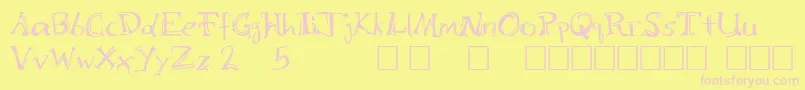 Blmngtn Font – Pink Fonts on Yellow Background