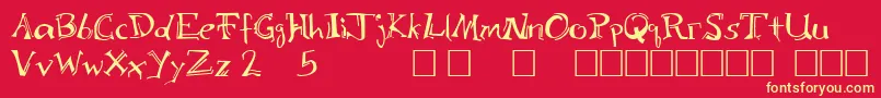 Blmngtn Font – Yellow Fonts on Red Background