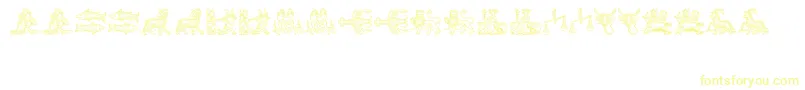 Tierkreis3-Schriftart – Gelbe Schriften