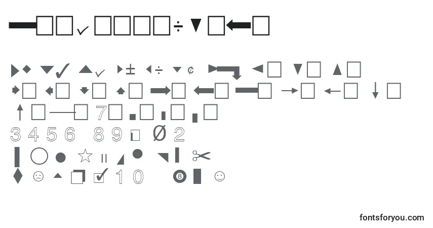 A fonte QuicktypeIiPi – alfabeto, números, caracteres especiais
