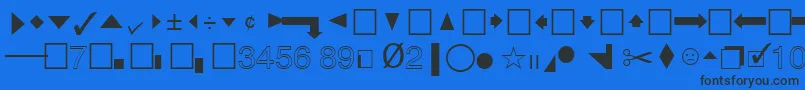Шрифт QuicktypeIiPi – чёрные шрифты на синем фоне